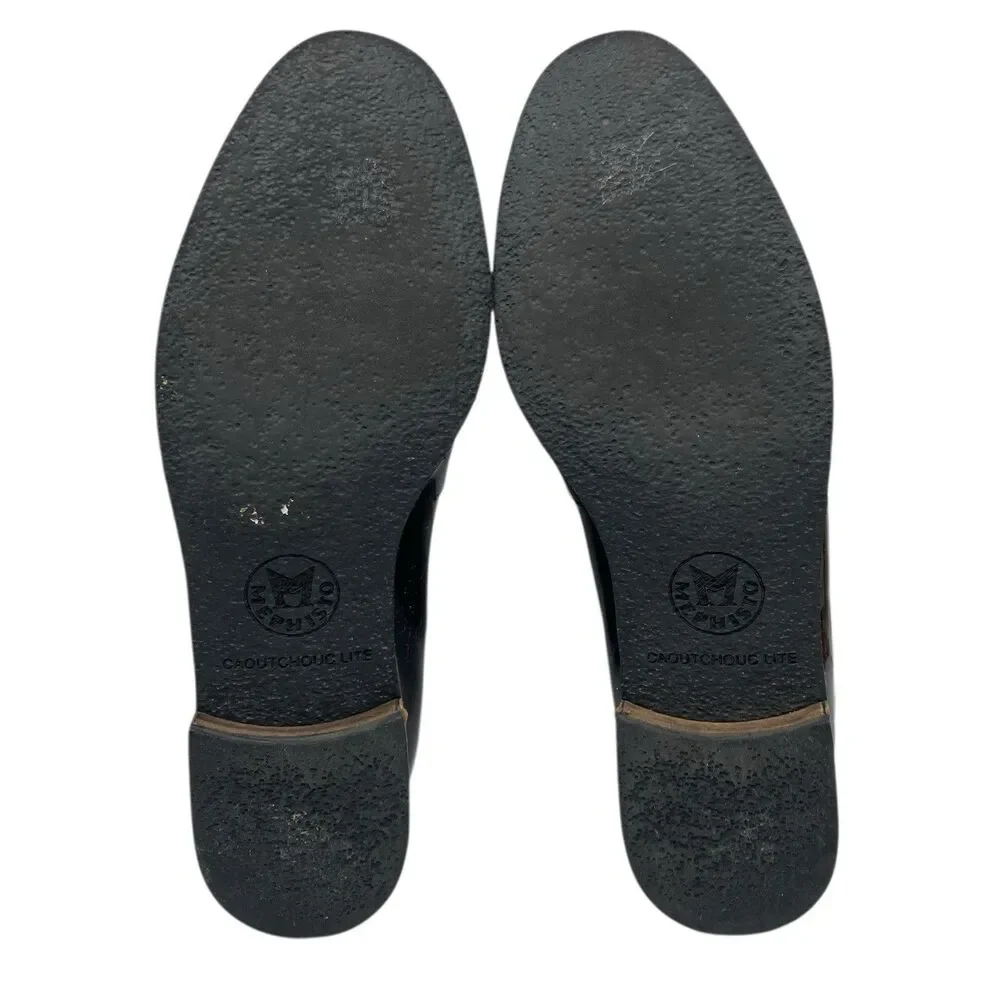 Mephisto Black Patent Leather Tassel Luxe Euro Preppy Loafers Comfort Womens 10‎